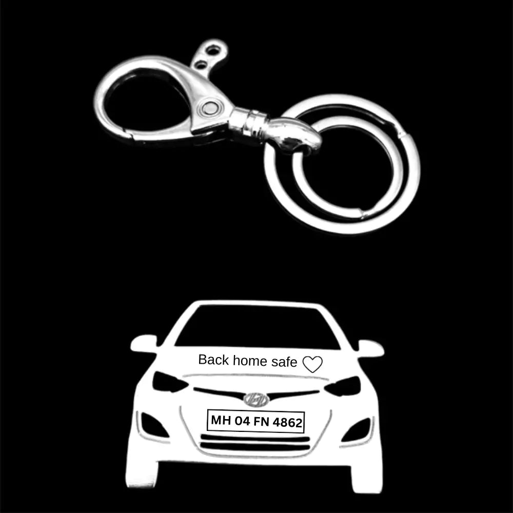 i20 2014 model personalized metallic keyring premium finish