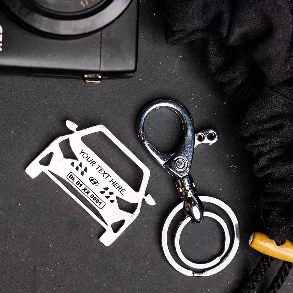 Sleek metal key tag for i20 Asta, refined gift for daily use