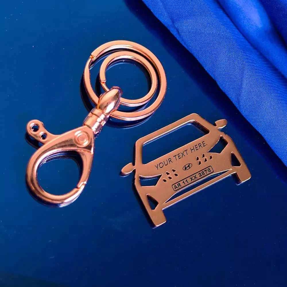 Stylish engraved keychain for i20 Asta owners, premium feel gift