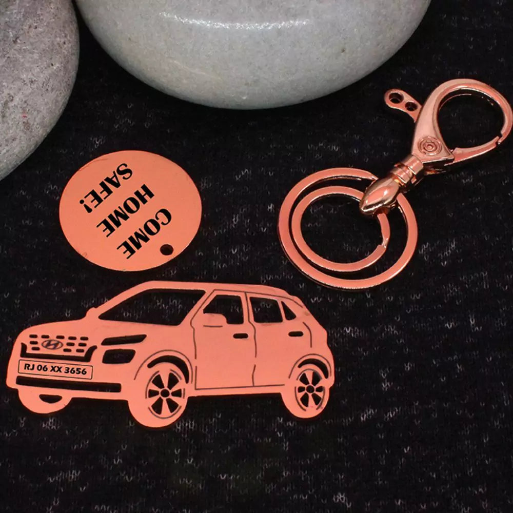 Lifestyle gift for city drivers, Hyundai Venue personalized keychain