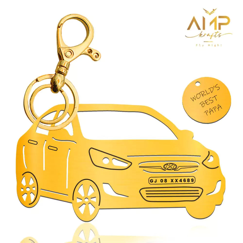 Thoughtful gift idea for friends or family, Hyundai Verna keychain