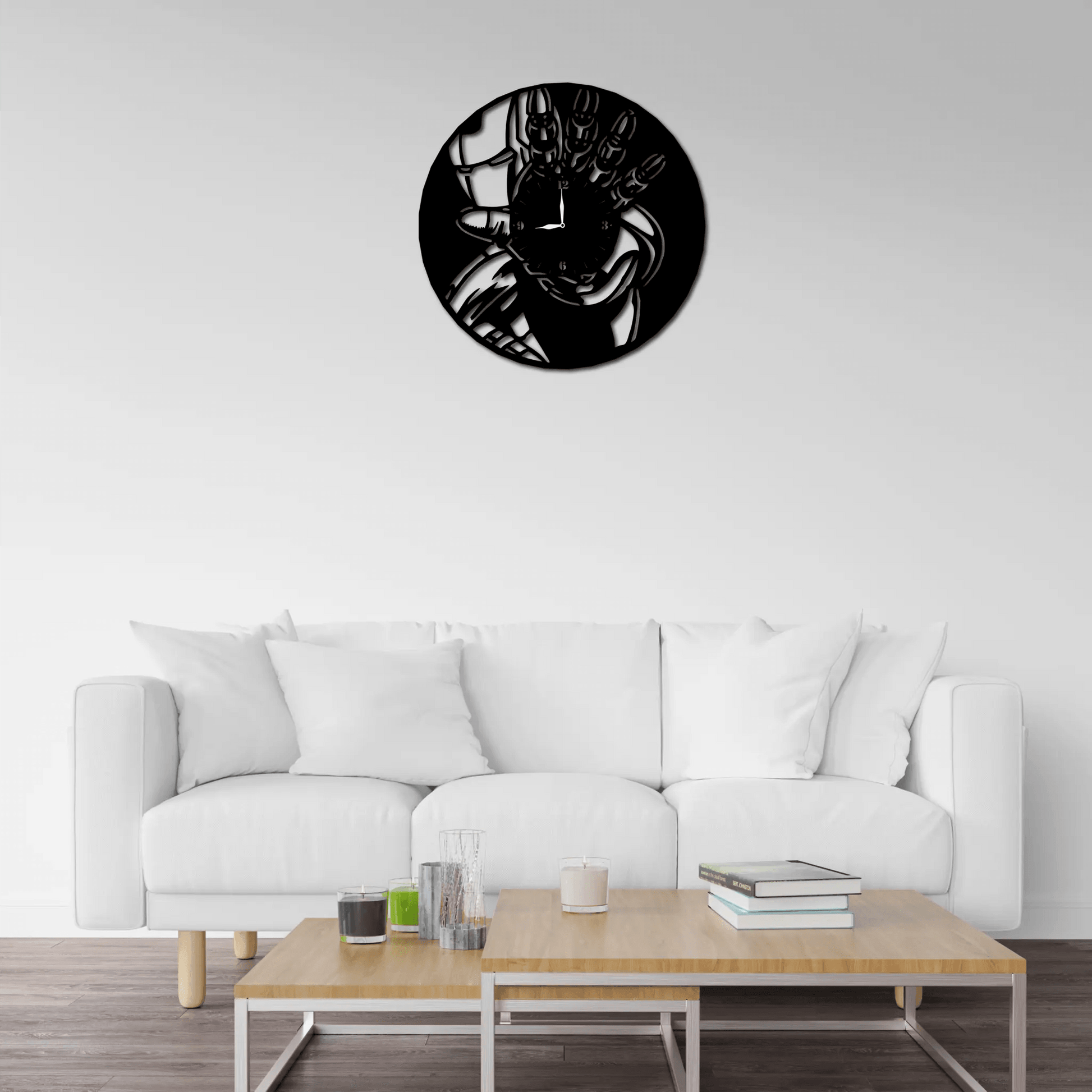 Iron Man  Silent Wall Clock  Marvels Gifts For Boys Superhero Room