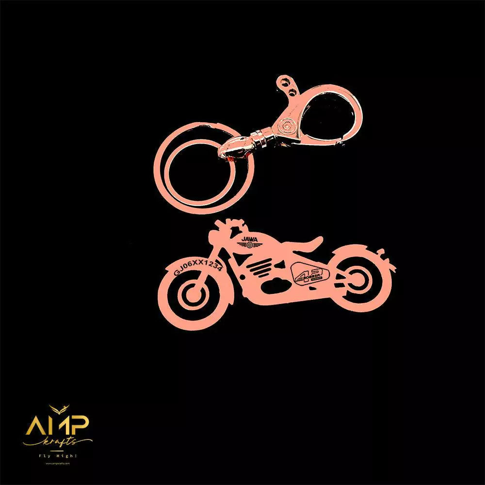 Stylish Jawa 42 Bobber keychain inspired by classic design