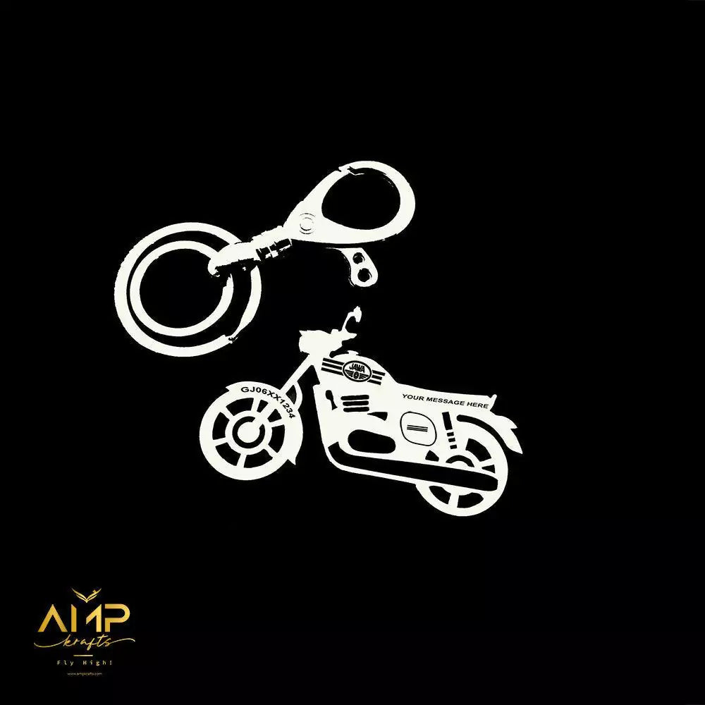 Stylish Jawa Midnight keychain inspired by modern retro design
