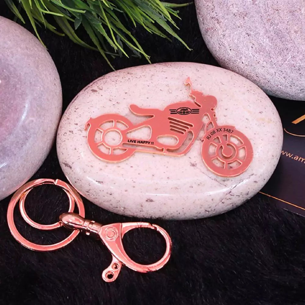 Premium Jawa Perak keychain with a bold, dark finish
