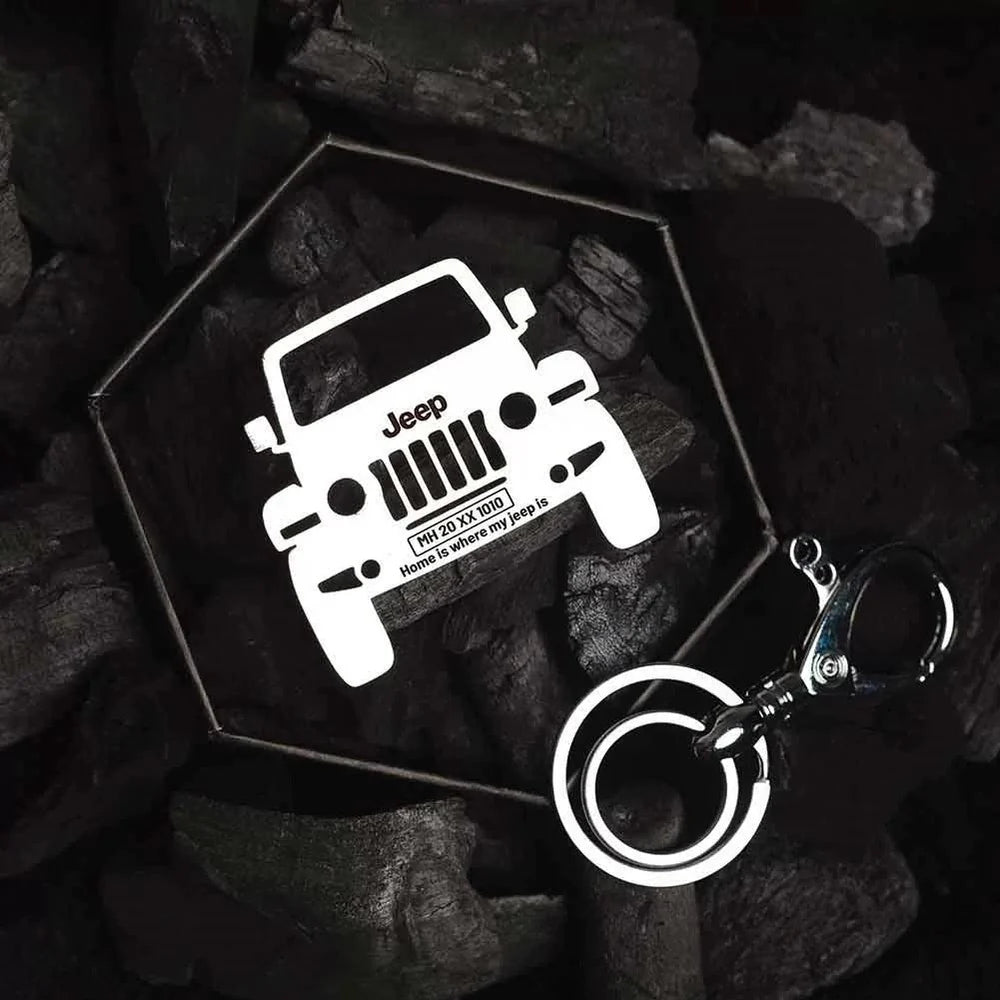 Jeep Wrangler Rubicon personalized keychain, meaningful gift for adventurers