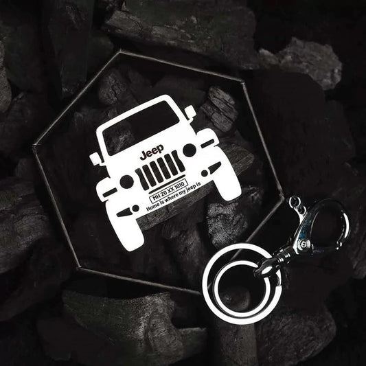 Jeep Wrangler Rubicon personalized keychain, meaningful gift for adventurers