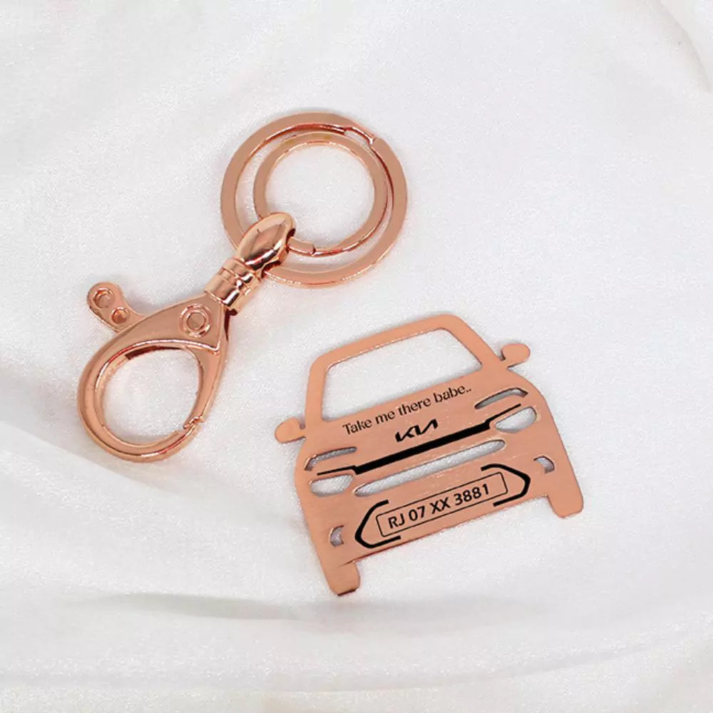 Kia Carens personalized keychain, sleek accessory for daily driving