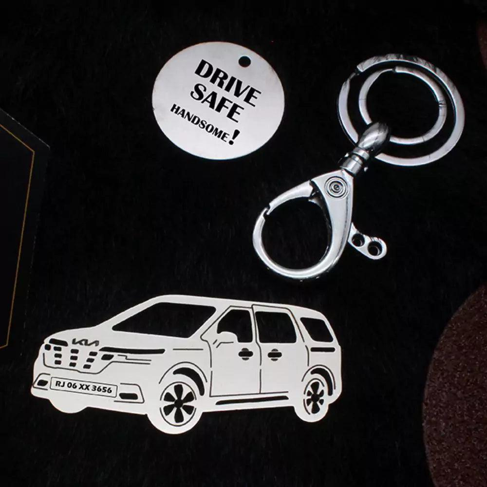 Custom engraved Kia Carnival 2022 keychain, long-lasting companion