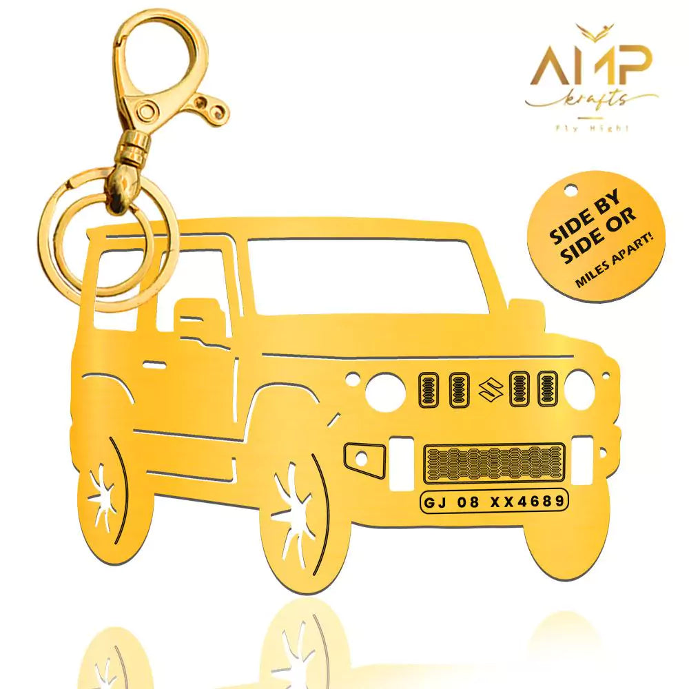 Custom name Jimny keychain gift for new car owners