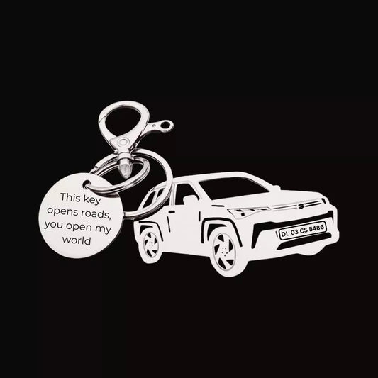 personalized Victoria car keyring stainless steel custom text design