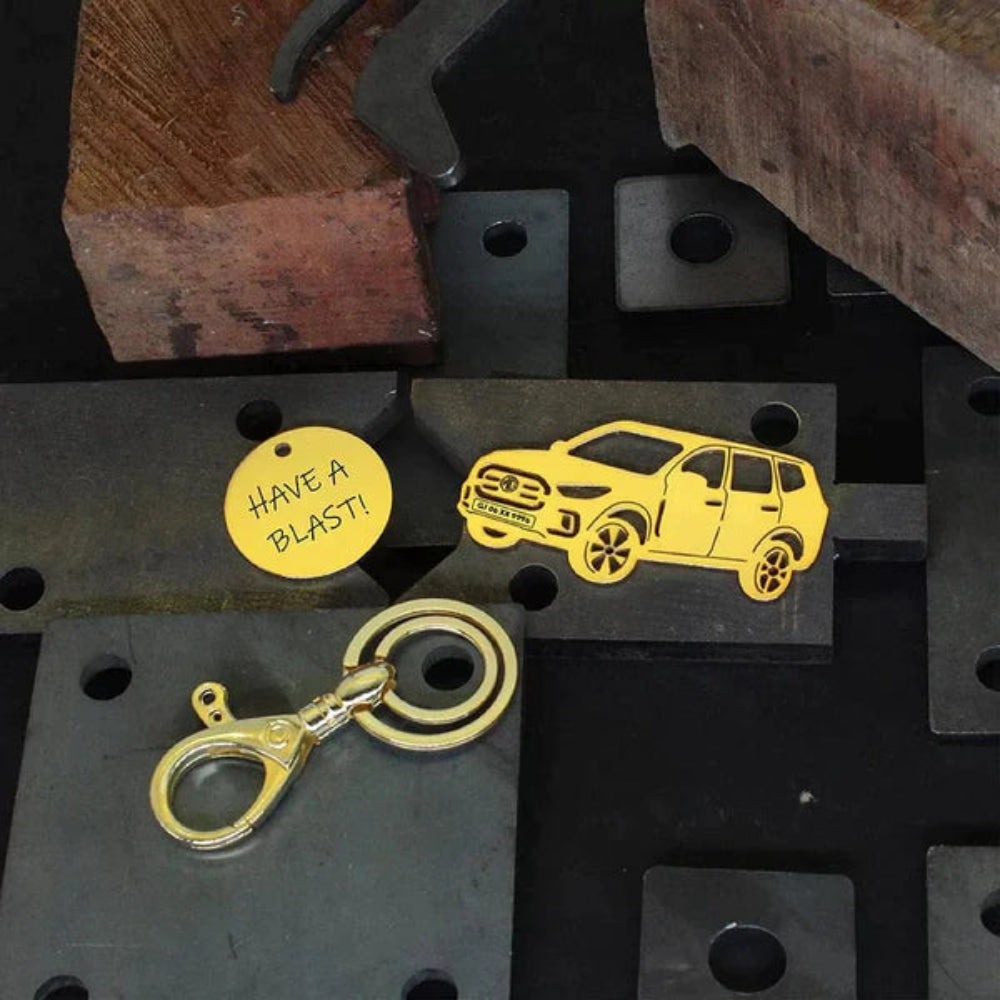 Custom engraved MG Gloster keychain, long-lasting everyday companion