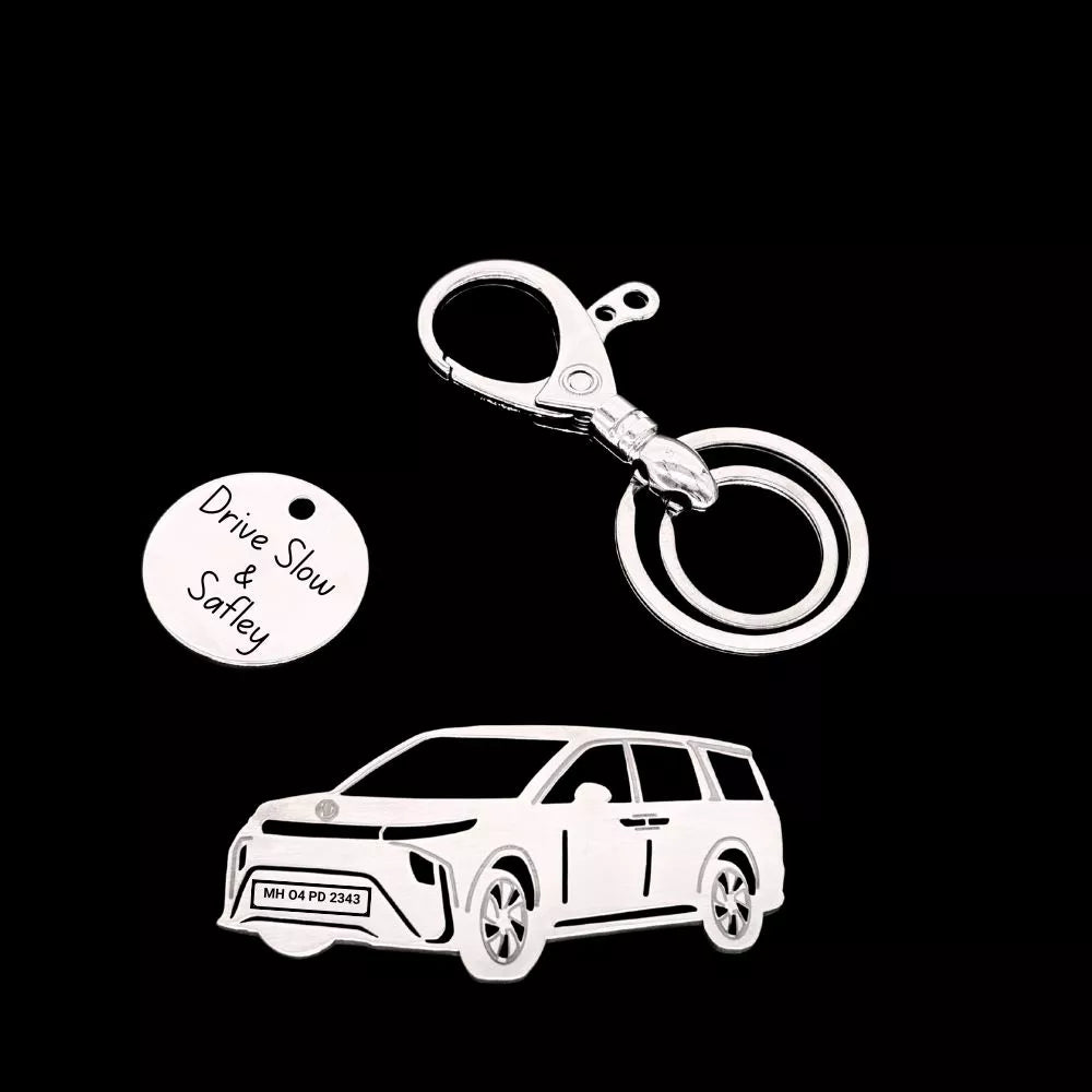 Custom MG M9 keychain with name unique gift for car lovers
