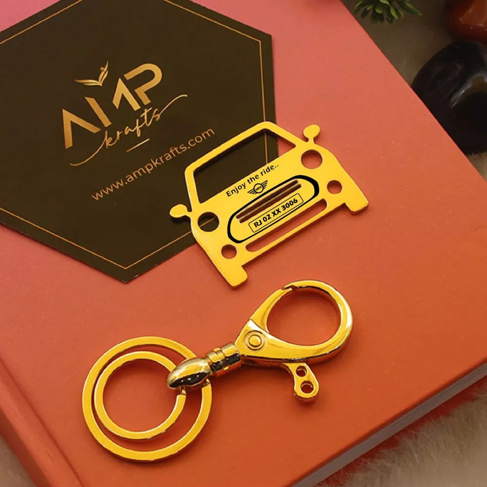 Mini Cooper metal key holder, stylish keepsake for daily smiles