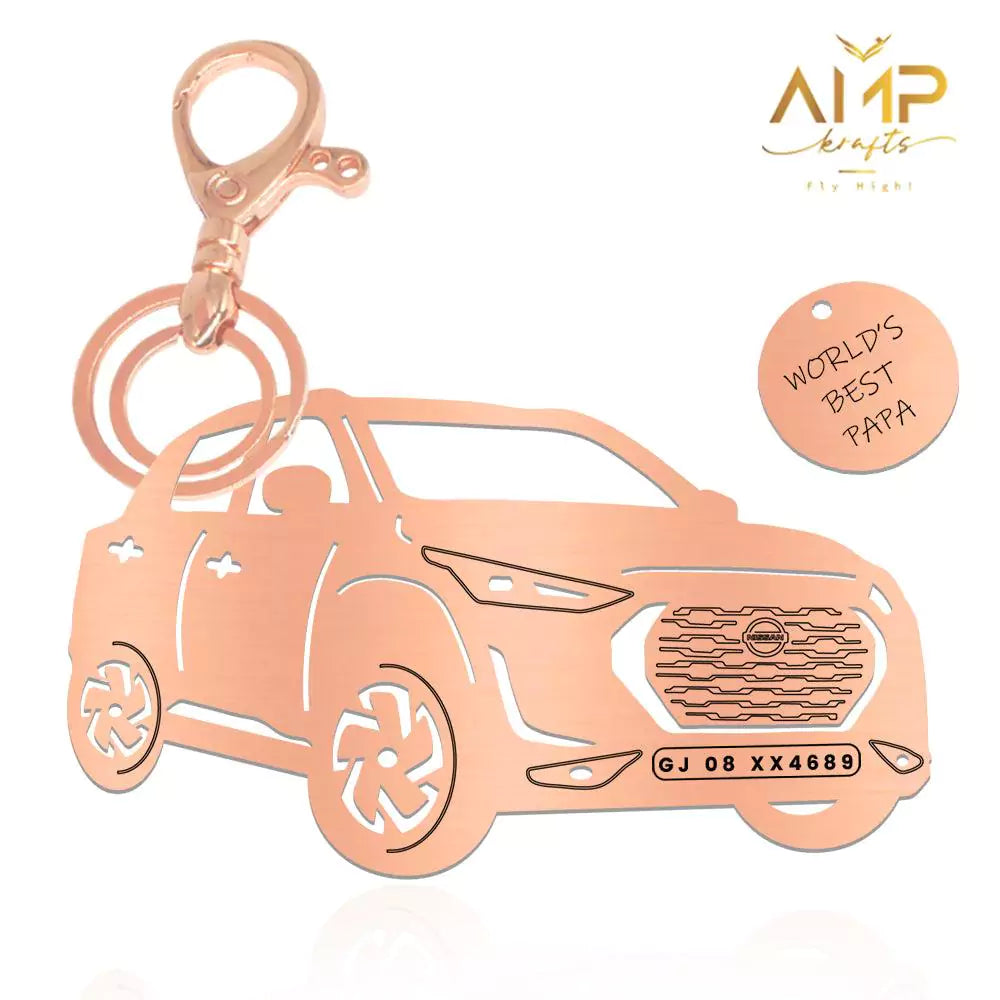 Luxury Magnite keychain accessory with custom engraving