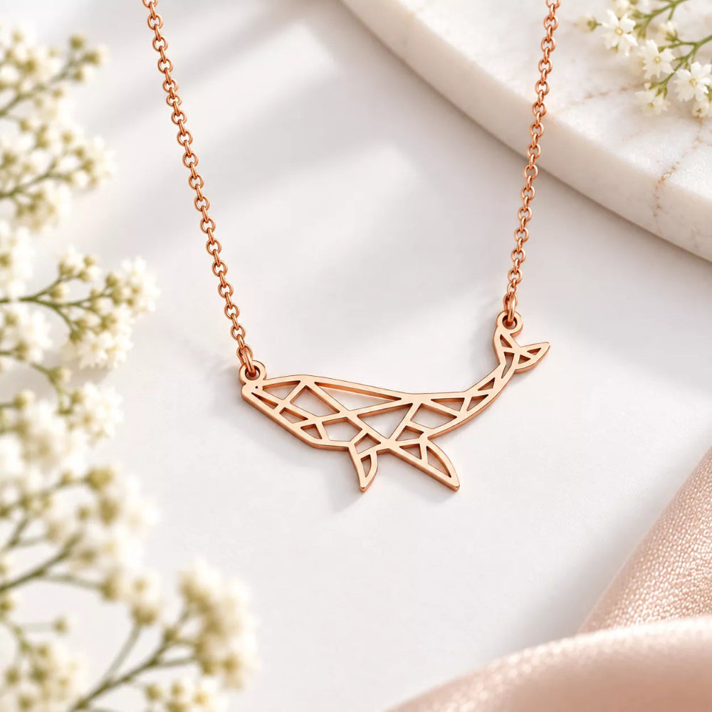 Origami Whale Necklace