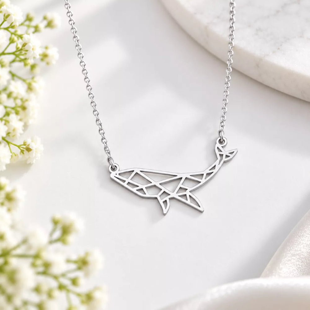 Origami Whale Necklace