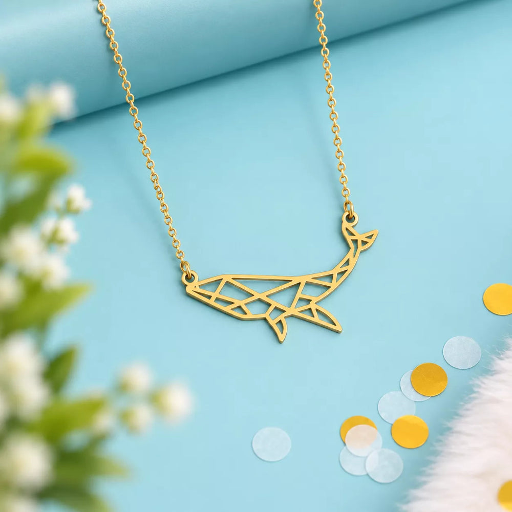 Origami Whale Necklace
