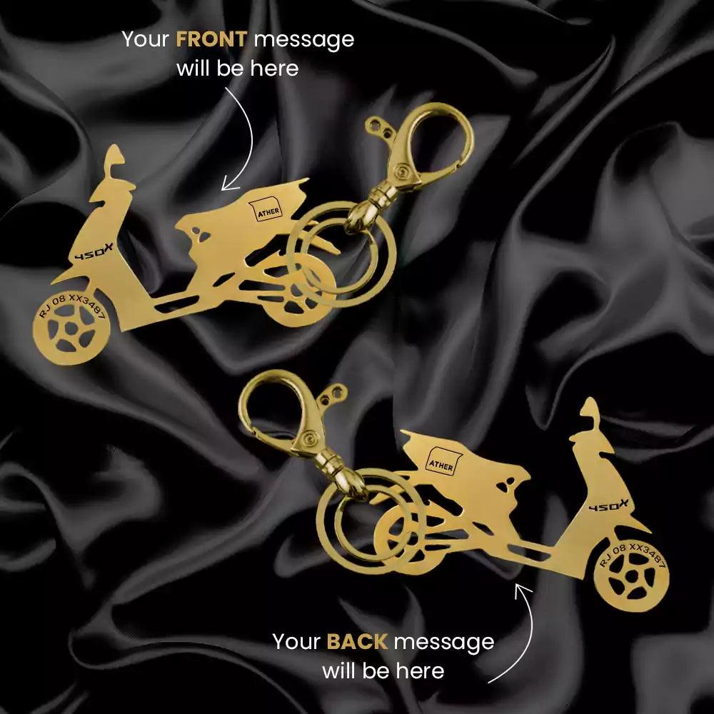 Personalised Custom Name Number Plate Message Keychain India - Ampkrafts