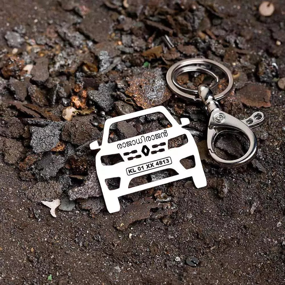 Custom Renault Duster keychain rose gold gifting for best friend