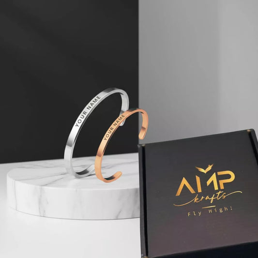 His & Hers personalized kada set custom couple bracelets