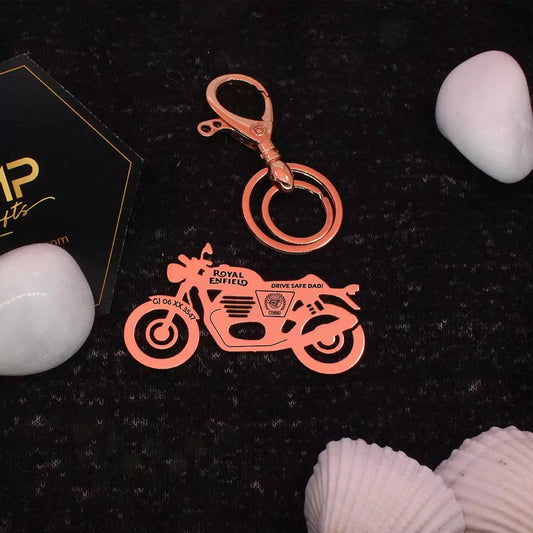 Personalized Continental GT 650 keychain gift for bikers, custom engraved stainless steel tag