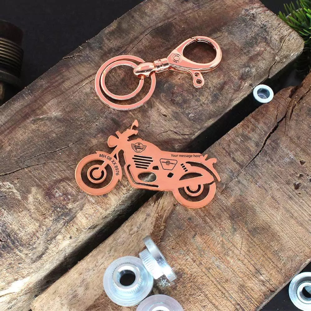 Personalized keychain for Royal Enfield Interceptor 650 owner