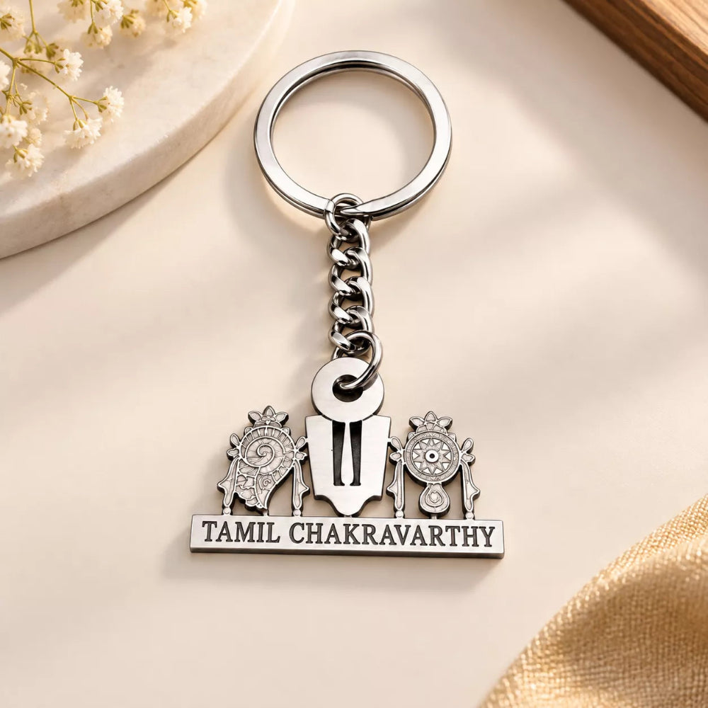 Shankh Chakra Namah Keychain