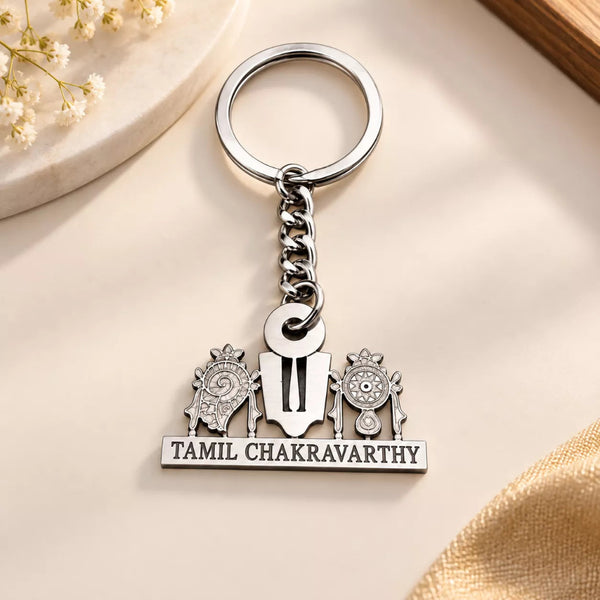 Shankh Chakra Namah Keychain
