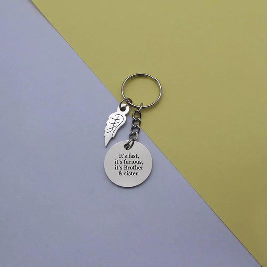 Siblings Forever Feather Keychain - Ampkrafts
