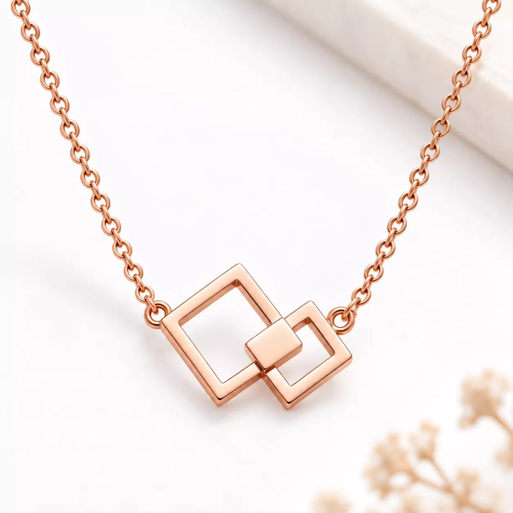 Sophisticated Squared Off Pendant Necklace