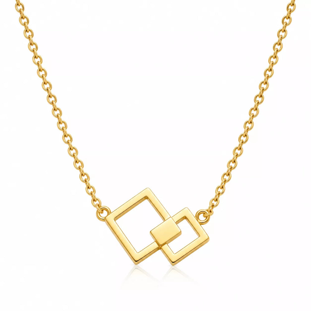 Sophisticated Squared Off Pendant Necklace