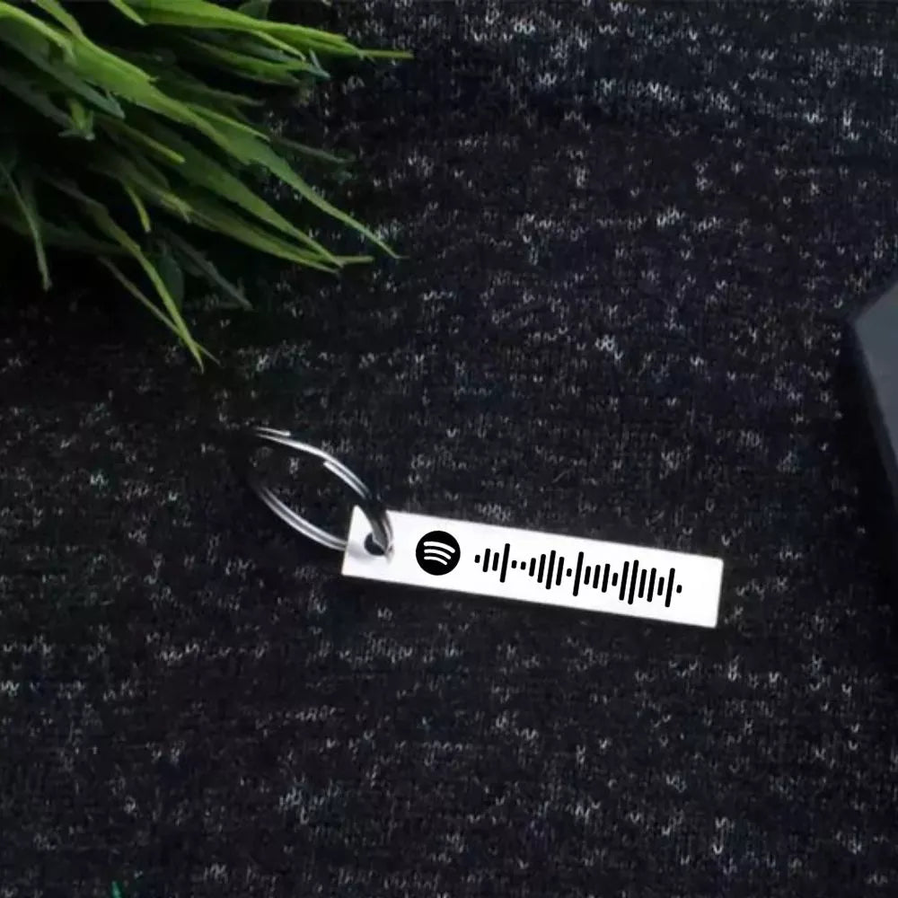Spotify Custom Music Code Personalized Keychain