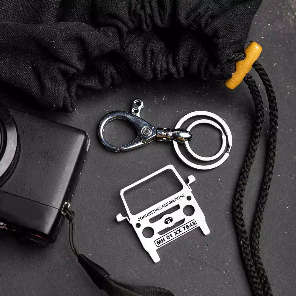 Birthday gift for Tata ACE owner, customized metal keychain