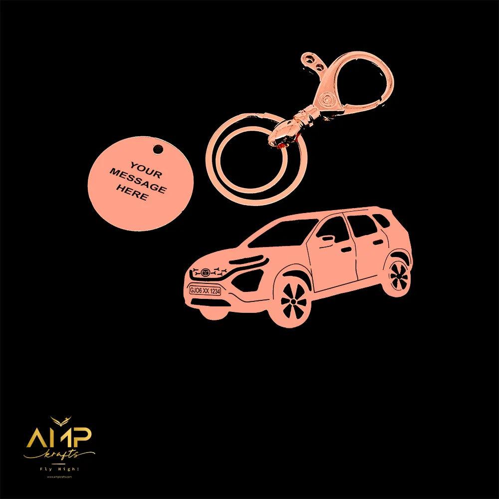 Emotional gift for dad, personalized Tata Safari new model keychain from family