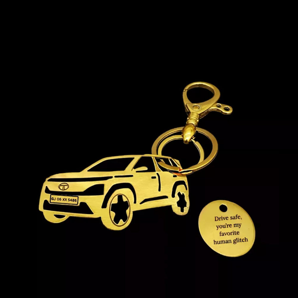 Premium Tata Sierra keychain with custom name stylish car accessory