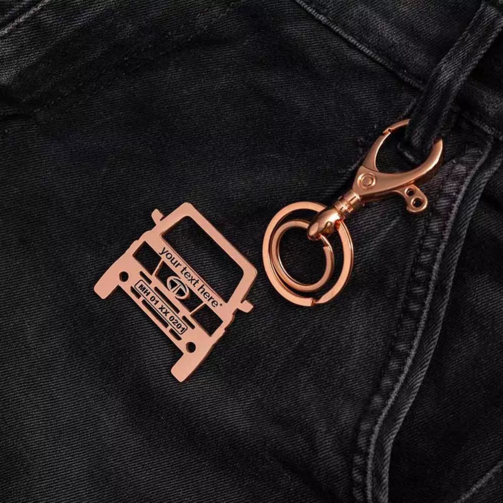 Thoughtful gift to show care, engraved Tata Sumo keychain keepsake
