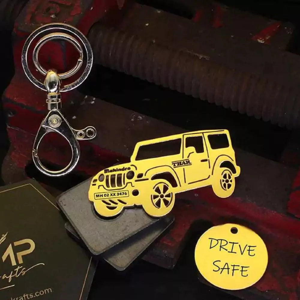 Gift-ready Mahindra Thar keychain for birthdays and adventures