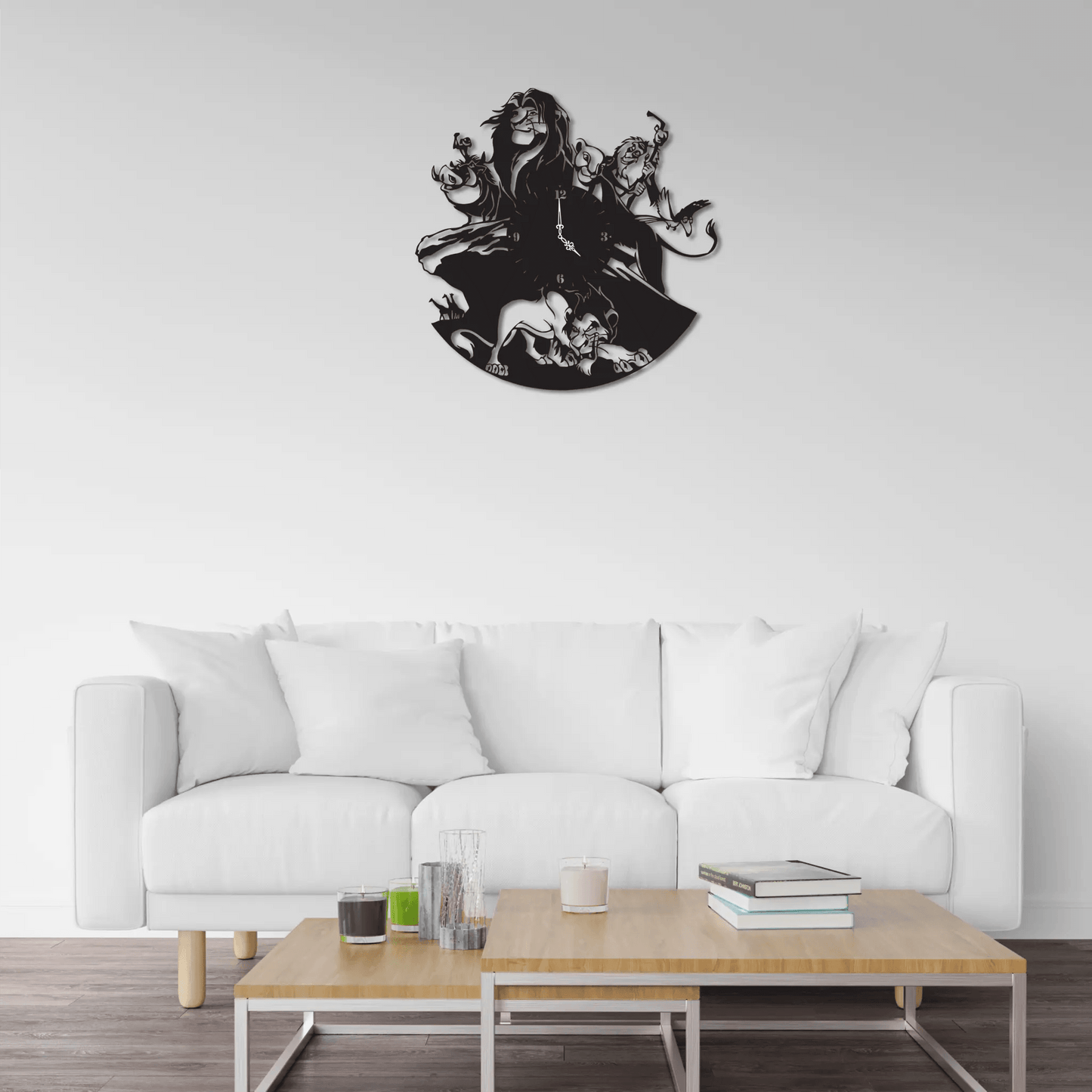 The Lion King Wall Clock Record Wall Clock Silent Clock Simba Disney I Lion King Metal Record Wall Clock Kids Room