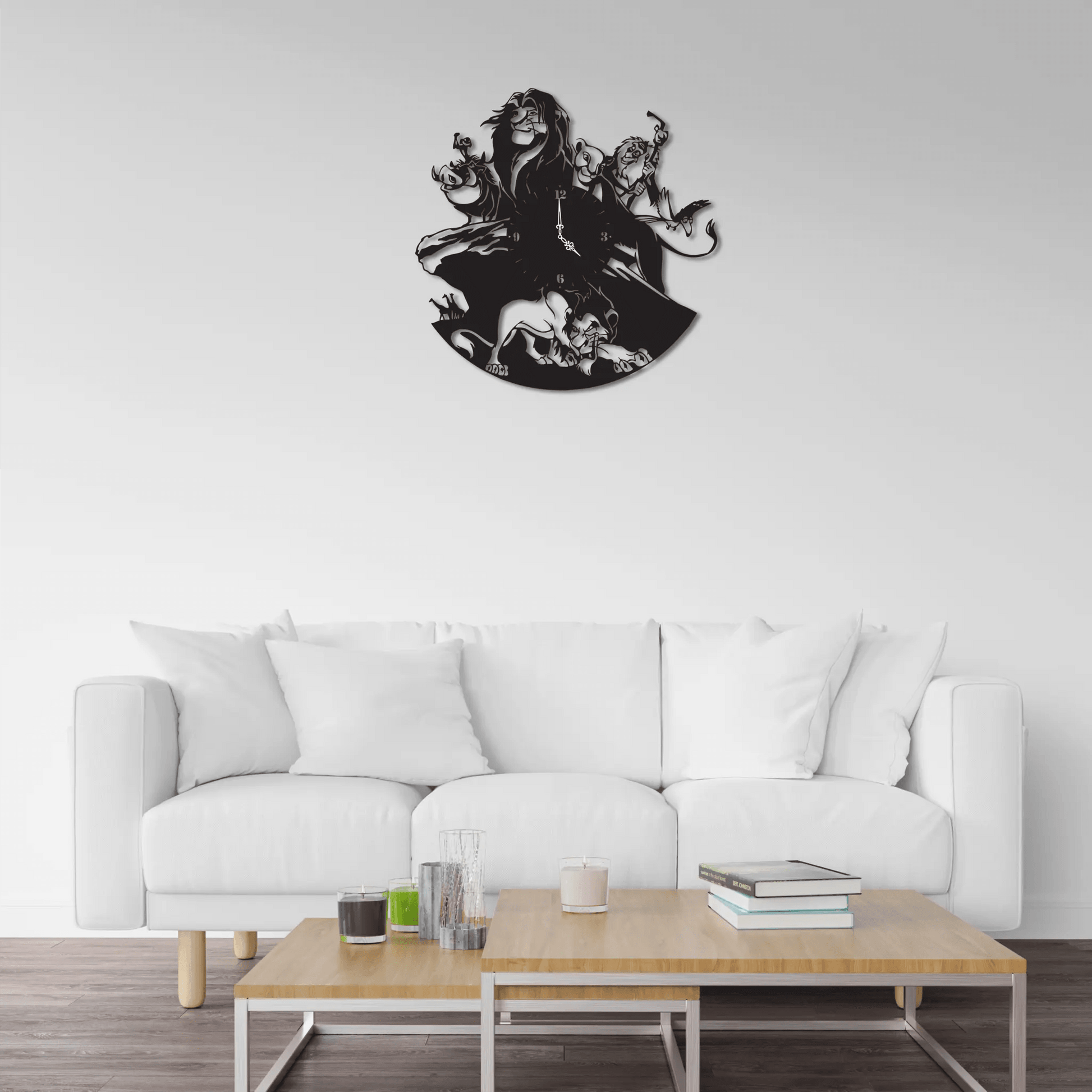 The Lion King Wall Clock Record Wall Clock Silent Clock Simba Disney I Lion King Metal Record Wall Clock Kids Room