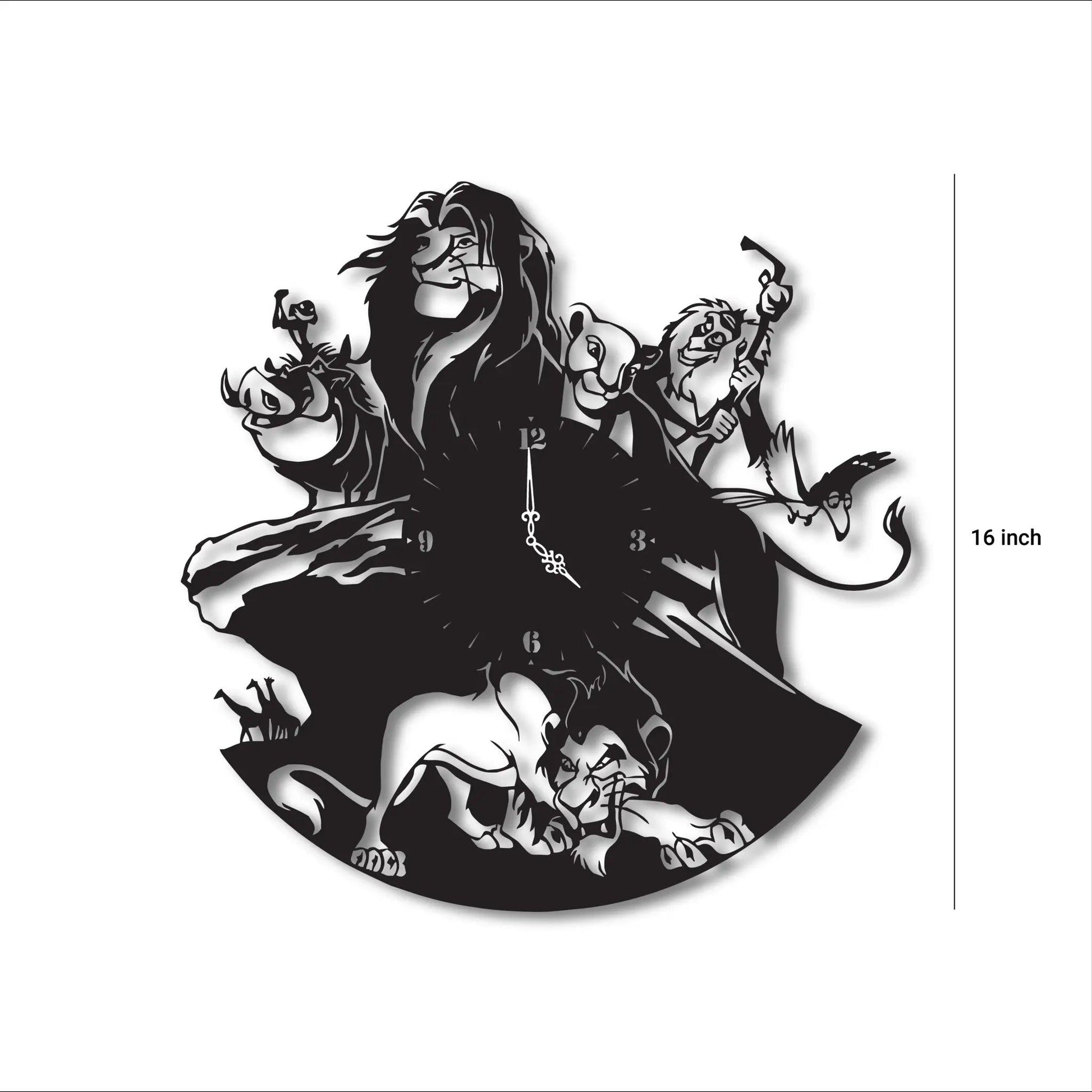 The Lion King Wall Clock Record Wall Clock Silent Clock Simba Disney I Lion King Metal Record Wall Clock Kids Room