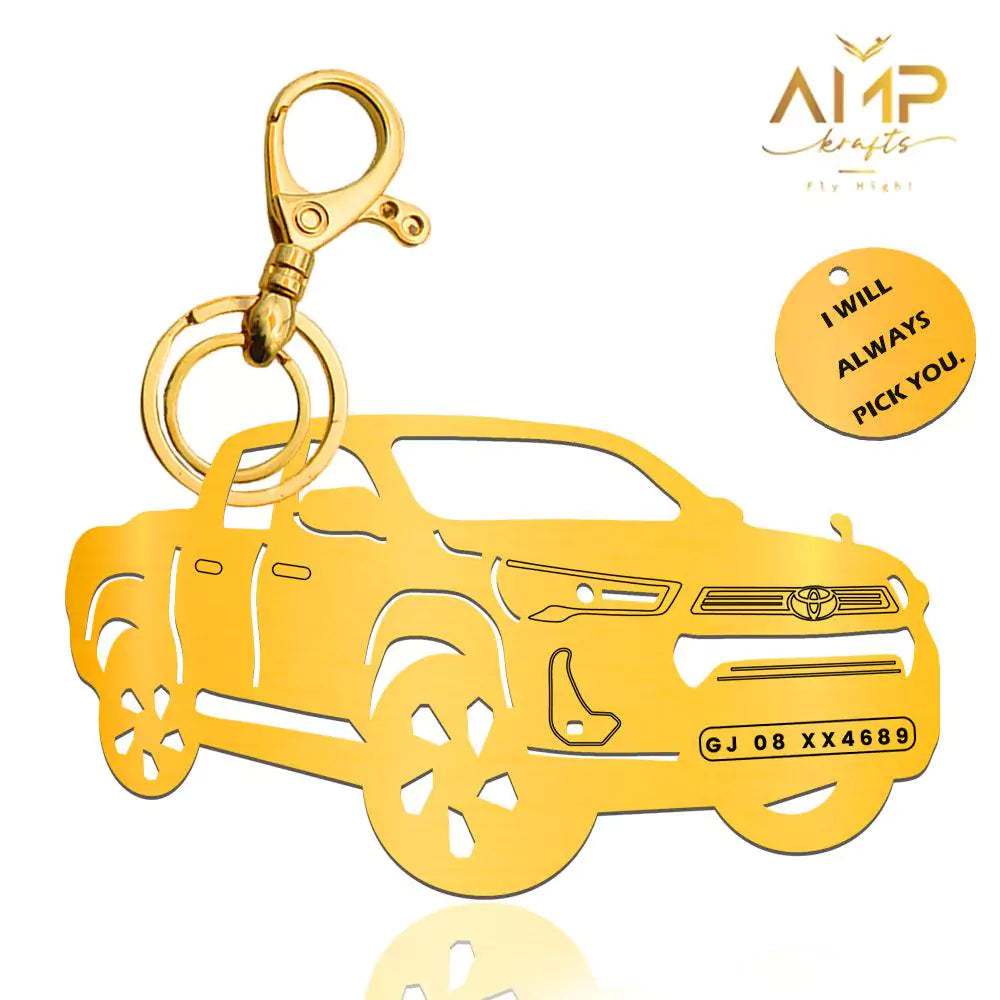 Toyota Hilux personalized keychain gift for car lovers