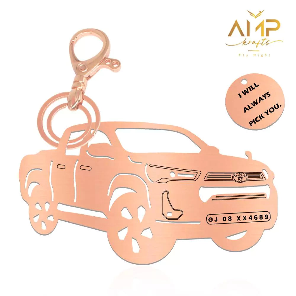 Custom name Hilux keyring perfect birthday gift for him