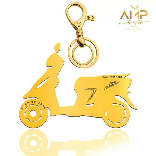 TVS Zest personalized keychain gift for scooter riders