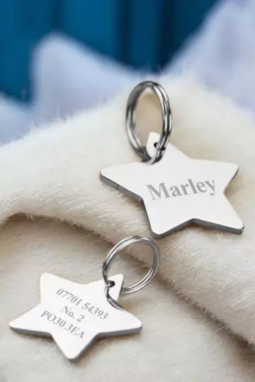 Star Dog Collar Tag