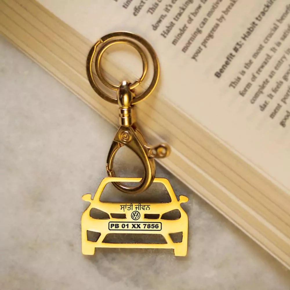 Custom metal keychain for VW Polo 2022, perfect everyday gift