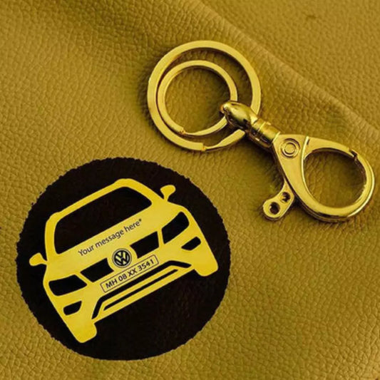 Personalized Volkswagen Tiguan keychain with custom name engraving