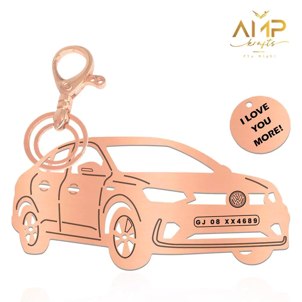 Personalized VW Virtus keychain made for meaningful moments