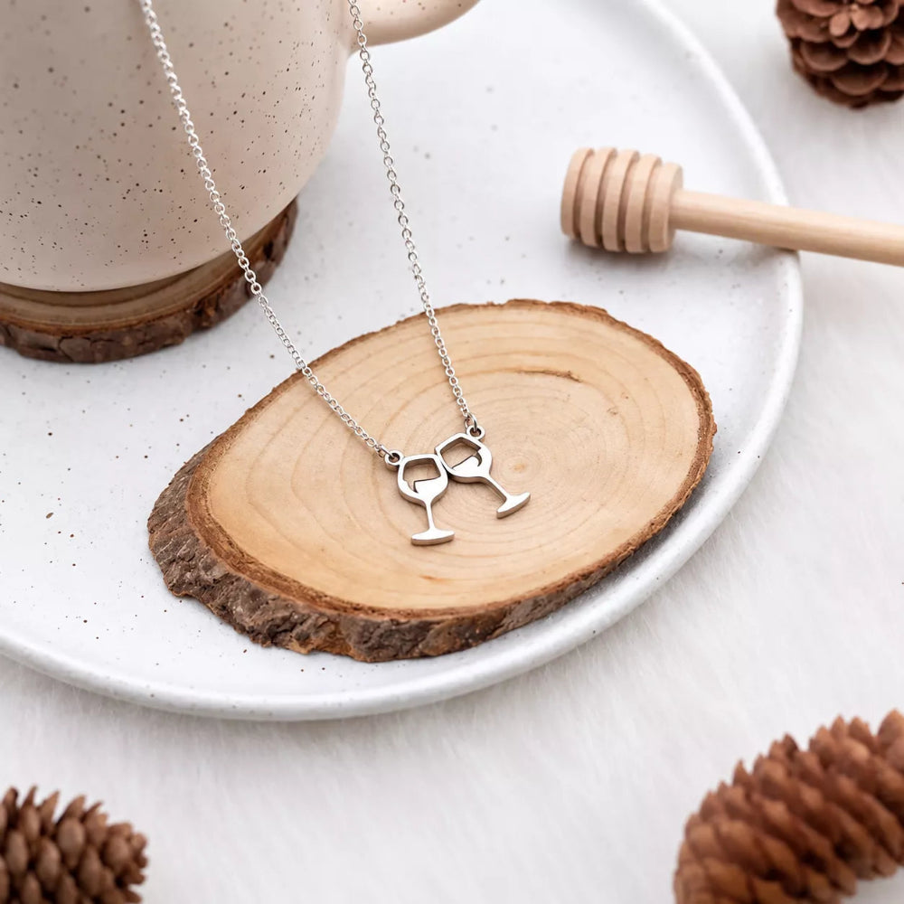 Wine Glass Pendant Necklace