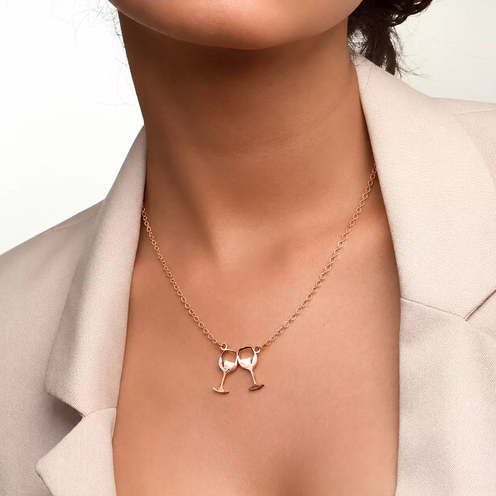 Wine Glass Pendant Necklace